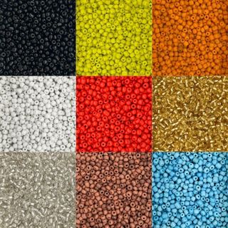 Até 1155 peças Miçanga de Vidro 6/0 Pacote Grande - Para Pulseira e Artesanato Cores