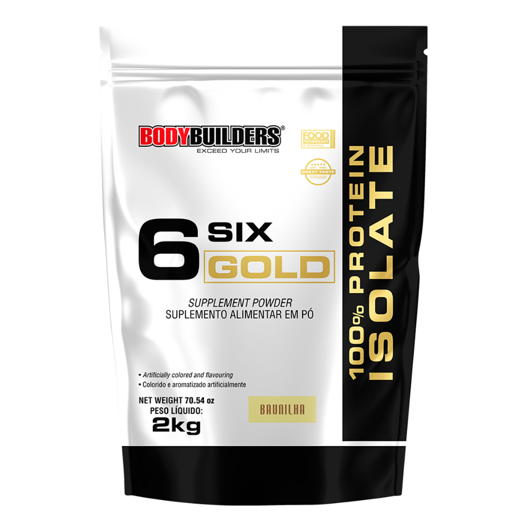 Whey Protein Isolado Six Gold 2Kg - Pronta Entrega - Bodybuilders em Oferta na Shopee