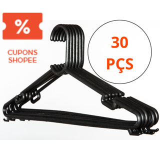 30 unidades cabide redondo resistente adulto em Oferta na Shopee