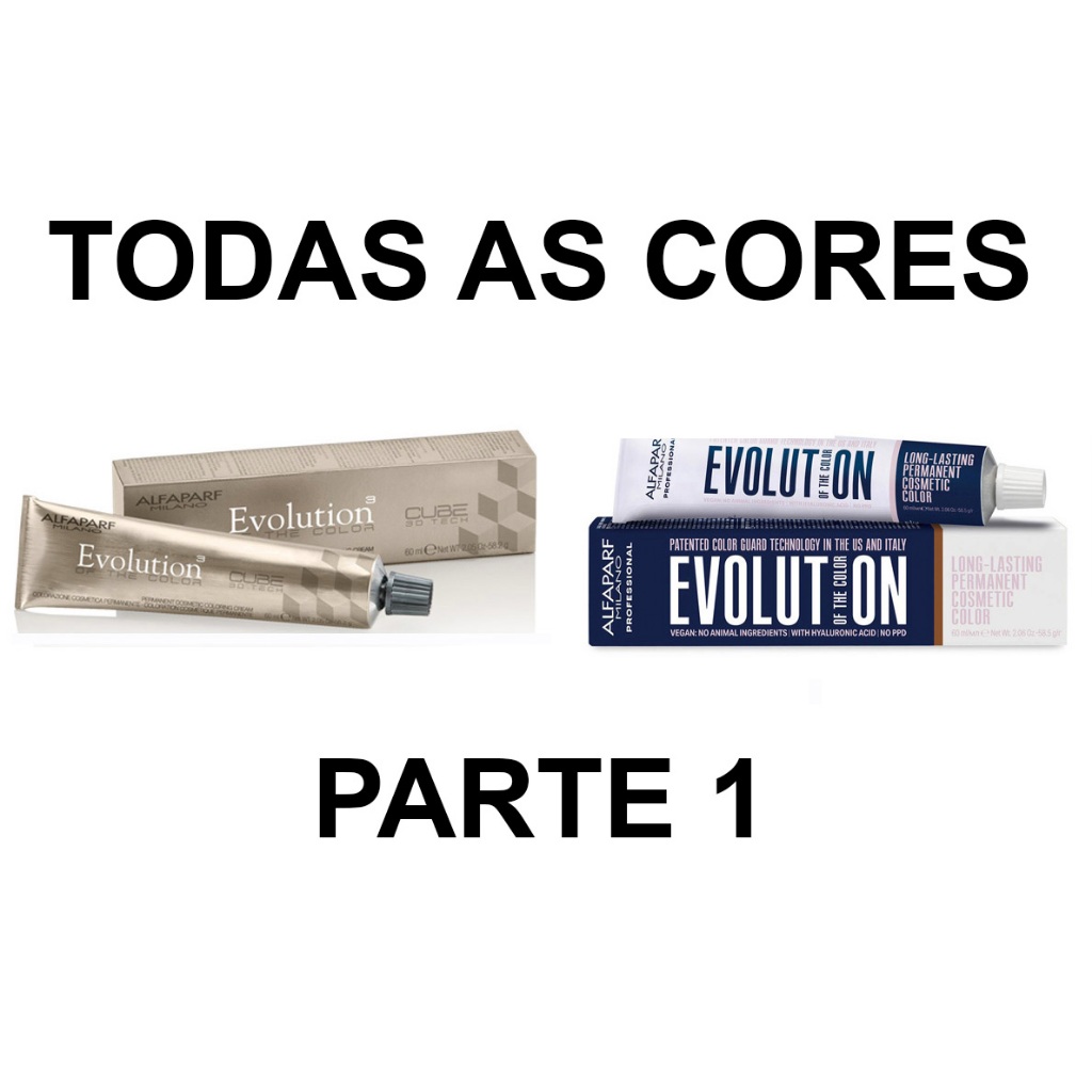 Coloração Alfaparf - TODAS AS CORES - PARTE 1 - Tintura Evolution Of The Color Cube 60g
