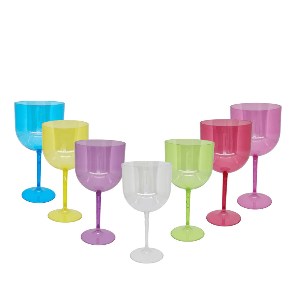 Taça Gin 550ml Coloridas e Acrílicas - 15 unidades
