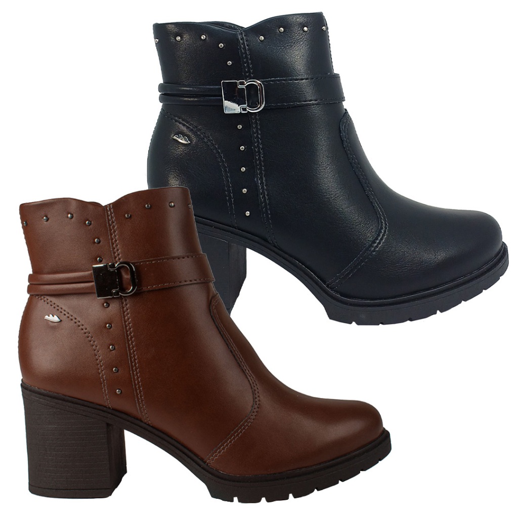 Bota Dakota Salto Médio Quadrado Cano Curto Feminina DA761 - Women Shoes