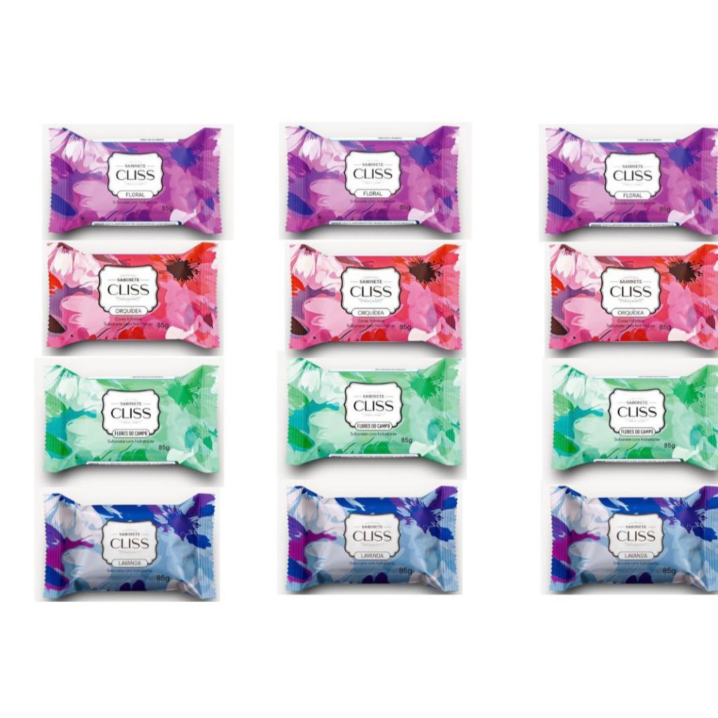 KIt com 12un ou 24un Cliss Floral, Orquídea, Flor do Campo e Lavanda