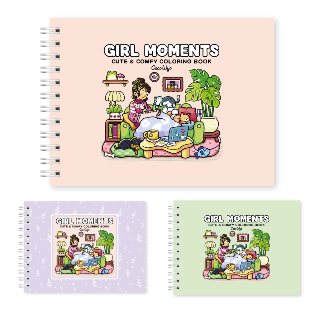Livro de Colorir Girl Moments 48 Folhas 180g Capa Dura Coloring Book Estilo Bobbie Goods A...