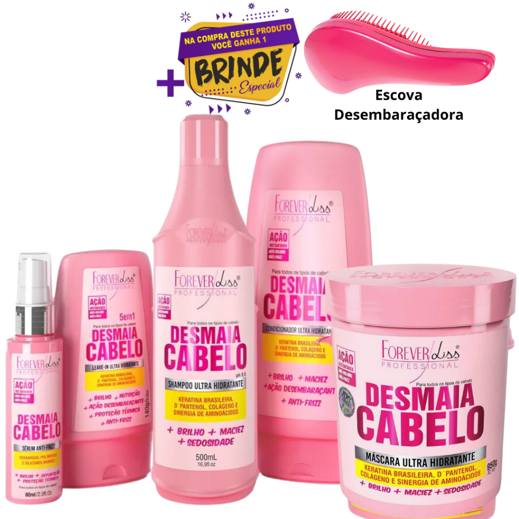 Kit Forever Liss Desmaia Cabelo Completo Original!