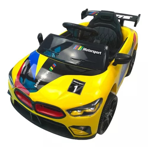 Carro Elétrico Infantil Bmw 6v Controle Remoto Led Amarelo em Oferta na Shopee