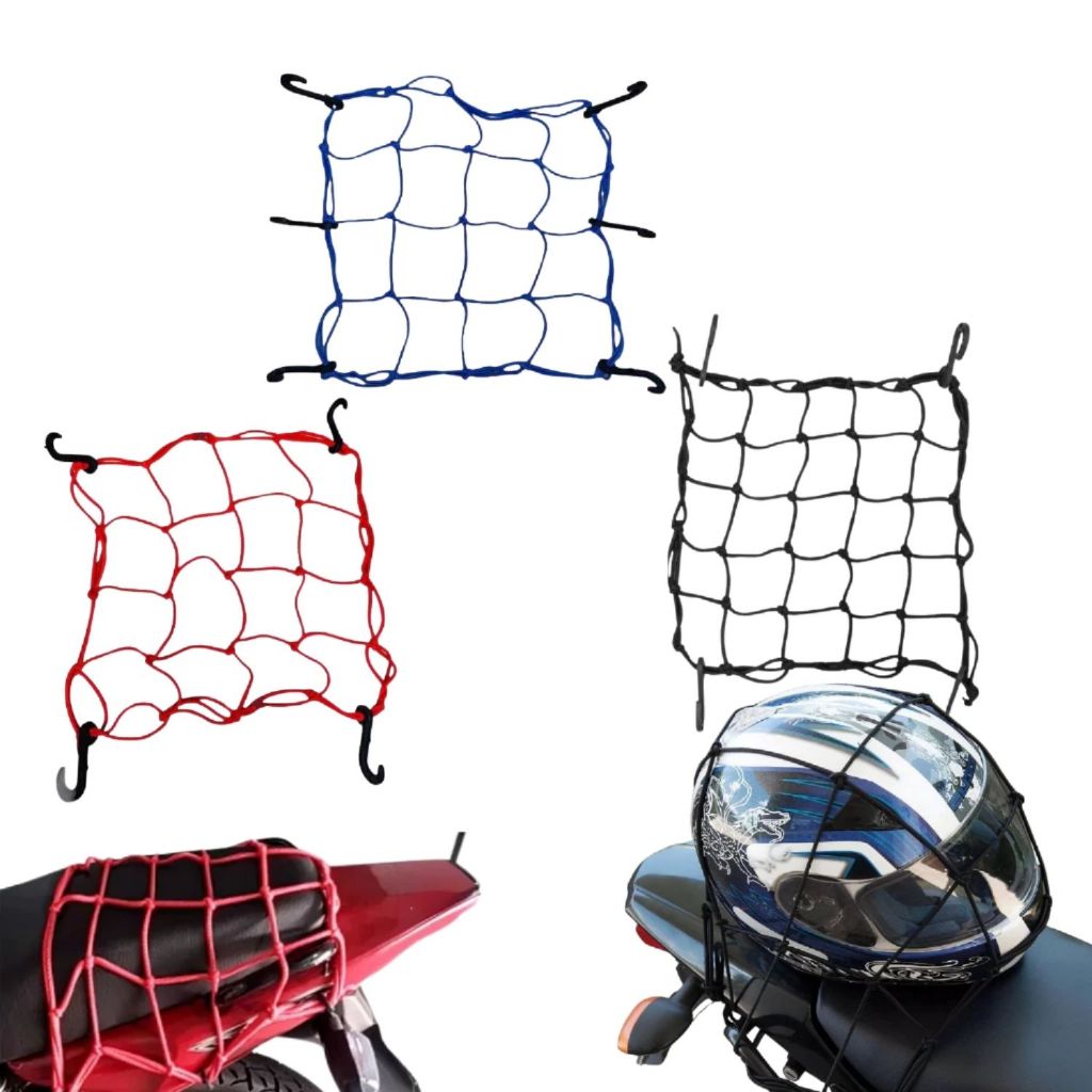 Rede Elástica Aranha 35x35cm Bagageiro Capacete Moto em Oferta na Shopee