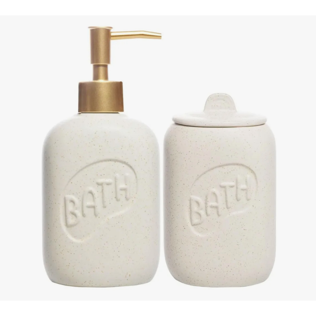 Cj 2 Pecas Para Banheiro De Ceramica Letters Bege Adicionar aos favoritos em Oferta na Shopee