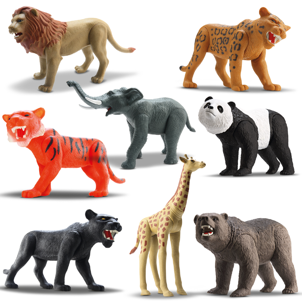 Animais Zoológico Brinquedo Grande Vinil Macio Para Bebes Forest Park - Silmar Brinquedos
