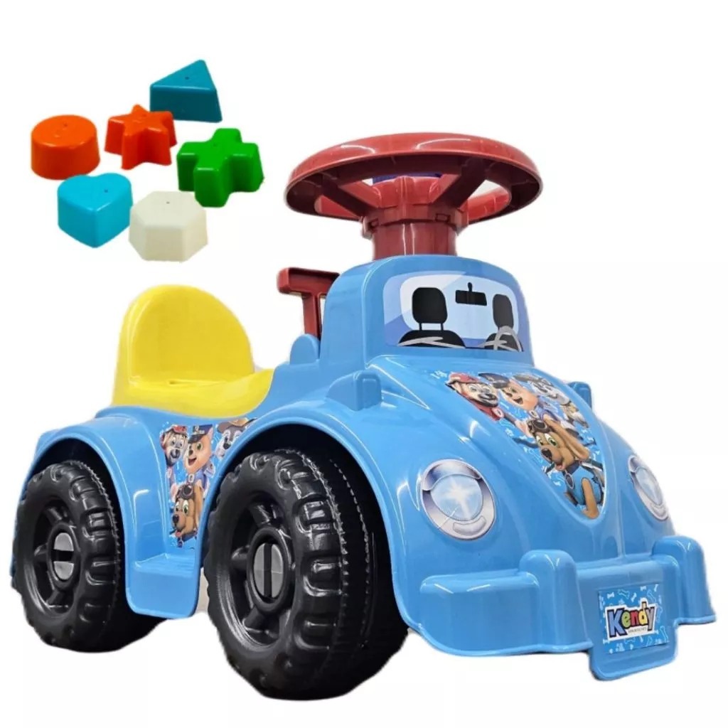 Andador Menino Primeiros Passos Bebê - Motoca KETOKINHA Totokinha - C/ 6 Peças Geométricas