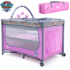 Berço de Bebê Portátil com Trocador Mobile Patrulha Canina Desmontável Infantil Brinquedos Dobrável