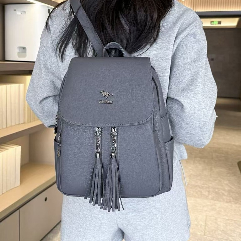 Mochila Feminina Média De Qualidade De Costas Em Couro Sintético cangurus S2319 TM em Oferta na Shopee