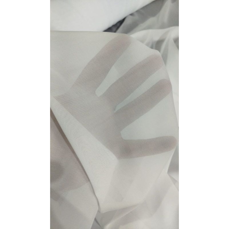 tecido voil voal musseline chiffon branco 6 metros