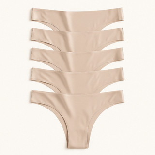 Kit 5 Calcinha Sem Costura Tanga Com Forro Calcinhas Corte A Laser Kit Calcinha Feminina Poliamida
