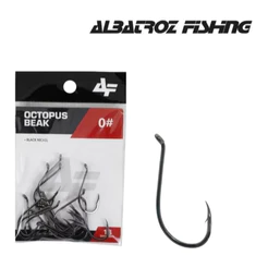 ANZOL ALBATROZ OCTOPUS BEAK BLACK PARA PESCA- DO N° 01 AO 4/0