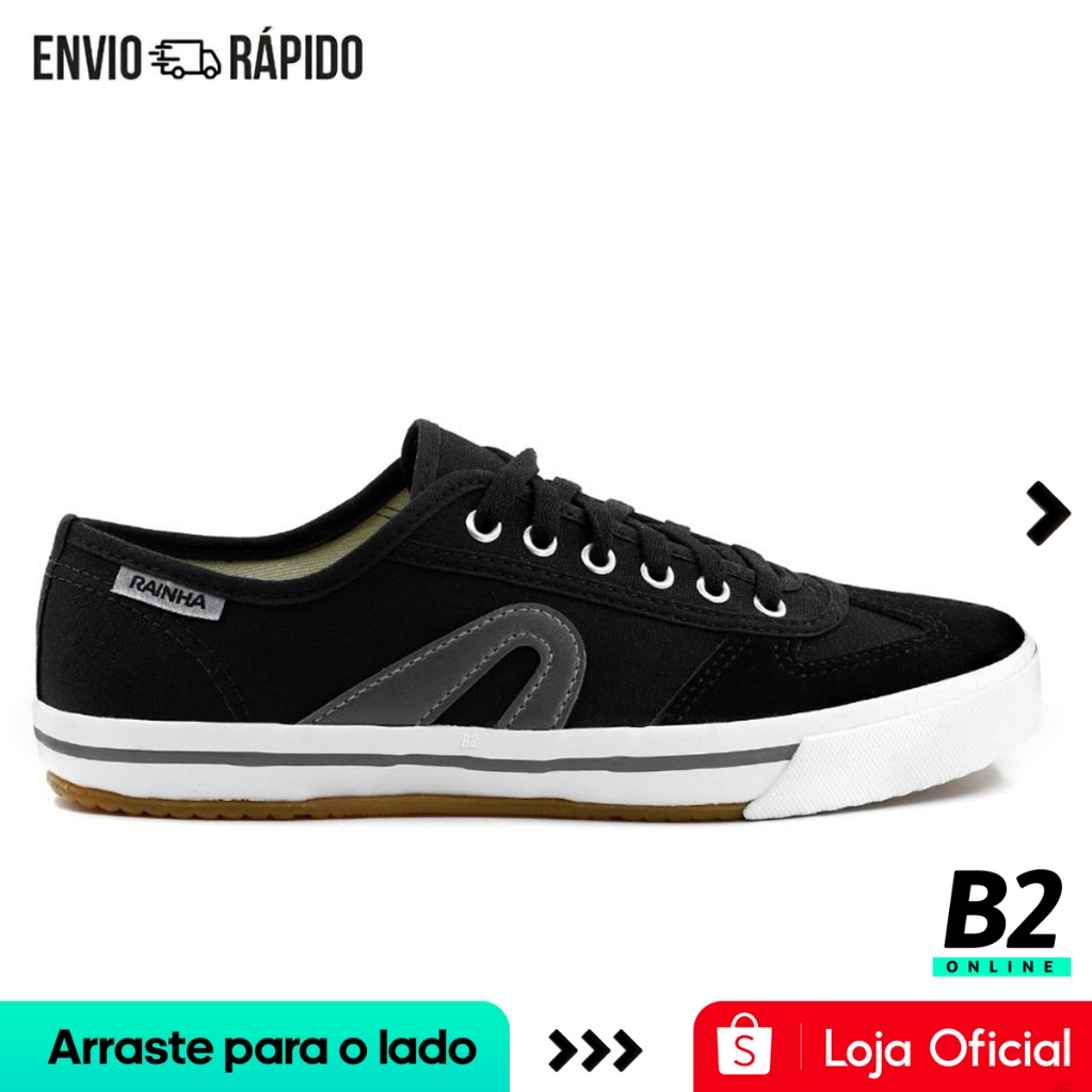 Tênis Rainha VL 2500 Masculino Preto Branco Original Com Nota Fiscal e Garantia em Oferta na Shopee