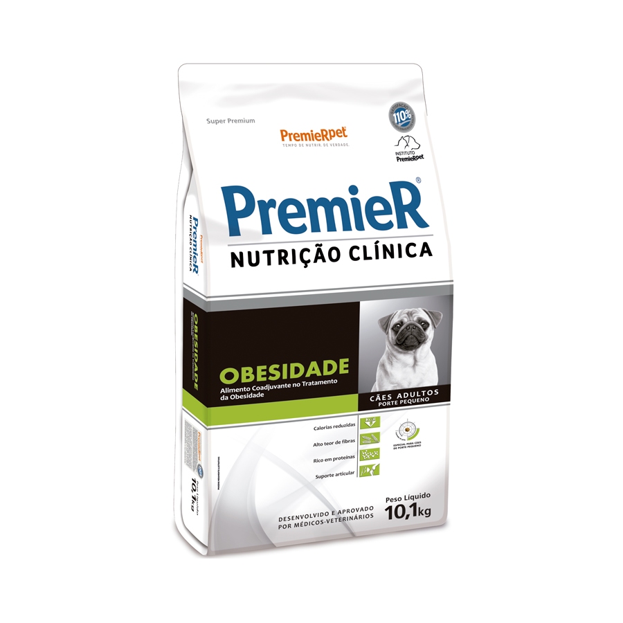 Ração Premier Nutrição Clínica Obesidade pequeno porte 10,1kg (PEDIDO MÁXIMO DE 3 PACOTES)