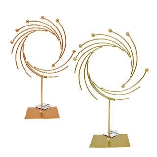 Enfeite Decorativo 28,8x19,8x8cm Em Metal - Dourado e Rose - FWB