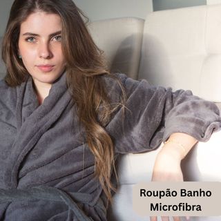 Roupão de Banho Feminino e Masculino Microfibra Soft Tamanho Único Camesa