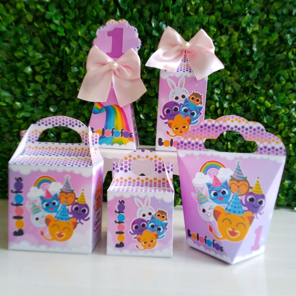 Kit Festa BOLOFOFOS Personalizados Lembrancinhas Aniversário Menina | PEGUE E MONTE - ACOMPANHA LAÇOS