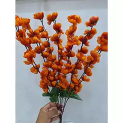 Bouquet de flor de pêssego falso com 7 ramos