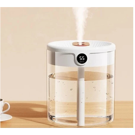 Umidificador Portátil Silencioso 1,2L com Duas Saídas de Vapor e Controle Digital
