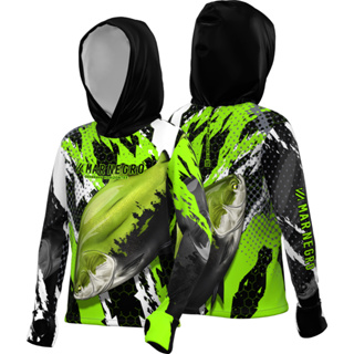 camiseta infantil pesca mar negro com capuz e luva X-Potection sublimada proteção solar 50+uv criança em Oferta na Shopee