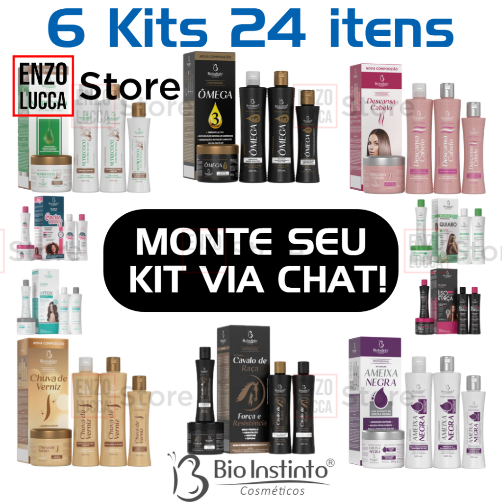 Kit Capilar Pack 24 itens Profissional Bio Instinto