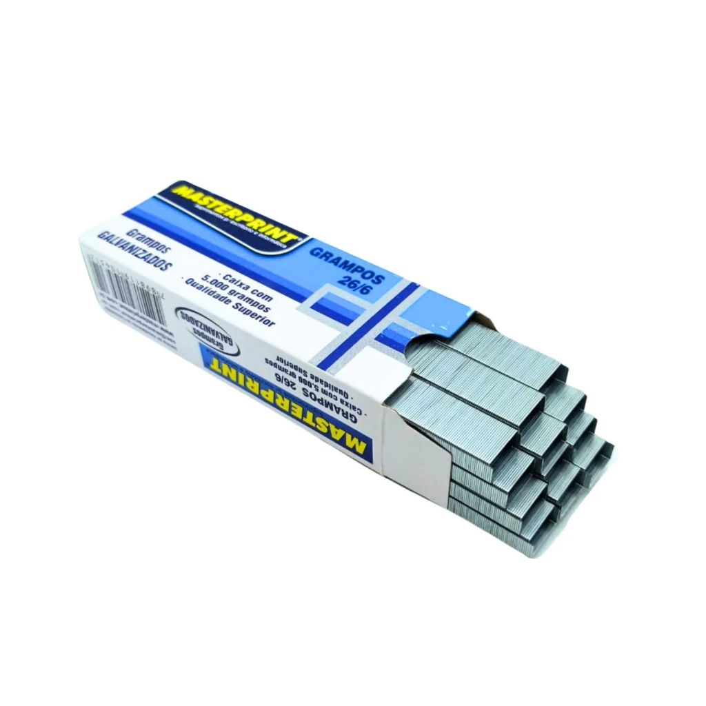 Grampo 26/6 Galvanizado para Grampeador 5000 Unidades - Masterprint