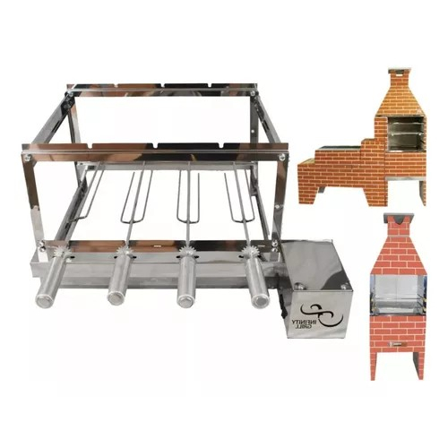Gira Grill 4 Espeto Com Opção Lado Do Motor Lado Direito em Oferta na Shopee