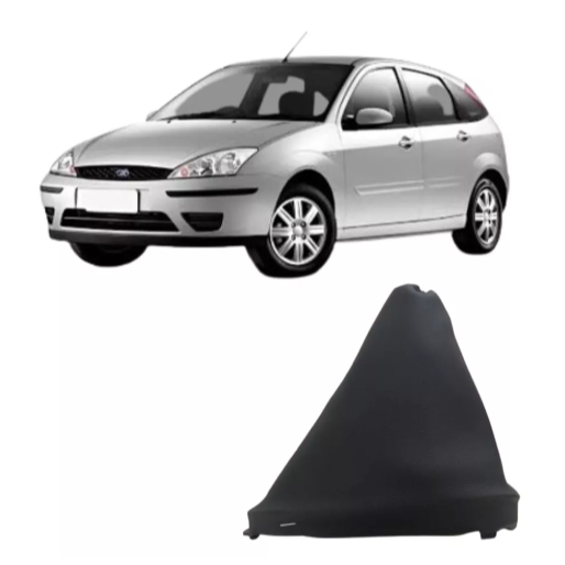 Coifa da Alavanca de Freio de Mão em Napa com Base para Ford FOCUS ano 2001 até 2008 - Sedan e Hatch
