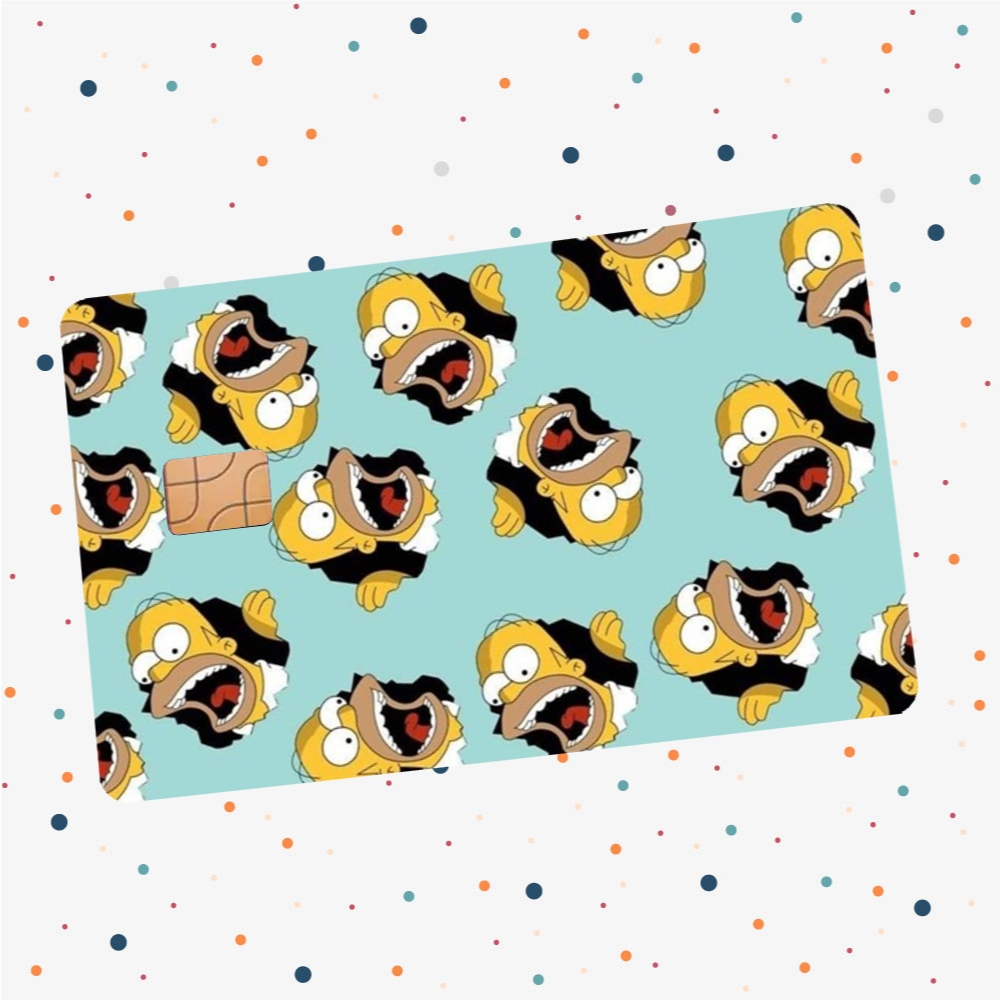 Adesivo Para Cartão de Credito Homer Simpson Pelicula Vale Transporte