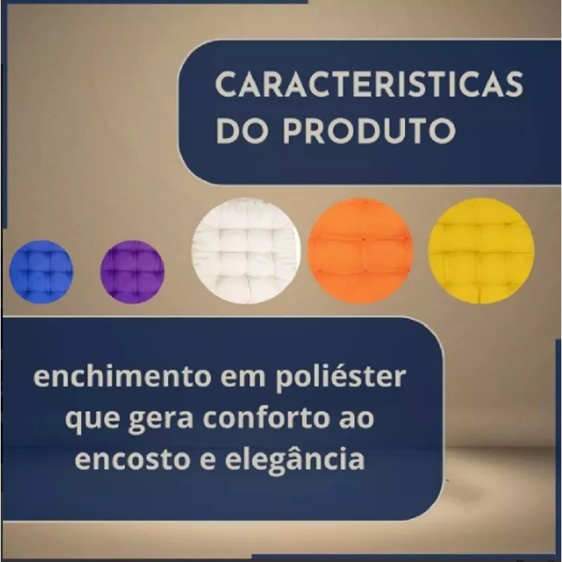 Promoção Almofada Futon Kit com 2 Unidades – Cadeira Assento 40x40cm Confortável