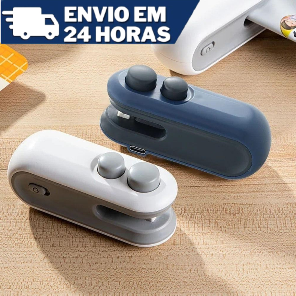 Mini Selador Portátil De Saco 2 Em 1 Magnético De Calor Recarregável