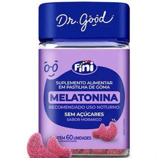 Melatonina Fini Sem Açucares Com 60 Unidades  sabor Morago Dr Good Original