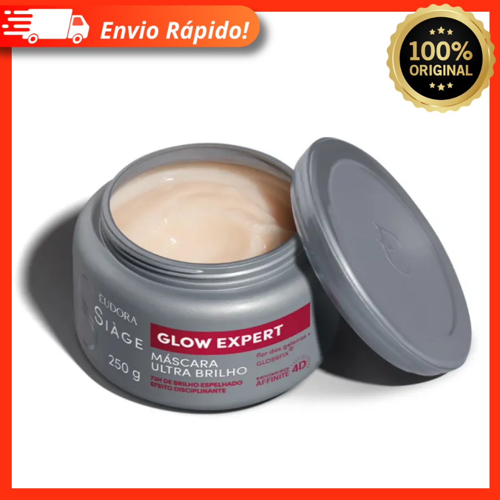 Máscara Capilar Ultra Brilho Eudora Siàge Glow Expert 250g