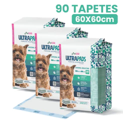 Tapete Higiênico para Cães Ultra Pads 60x60cm 90 Un Neutro Natural Petlike Original
