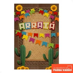 Painel Festa Junina Retangular Decoração De Festa Arraiá Vertical 1,50x2,20 Sublimado Tecido – V-160