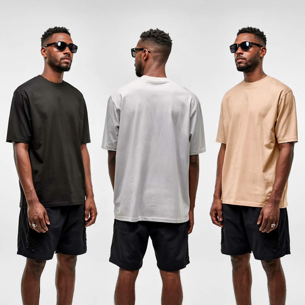 Kit Camisa Masculina Oversized Streetwear 3 Peças - Men Clothes