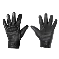 Luva Moto De Couro Motociclista Texx Liberty Preta/Marrom