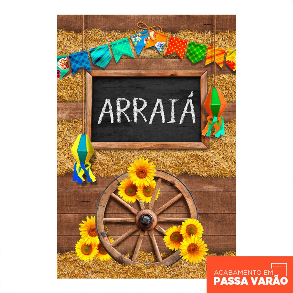 Painel Retangular Festa Junina 1,50x2,20 Tecido Sublimado 3D Vertical Decoração – ANV-2713 em Oferta na Shopee