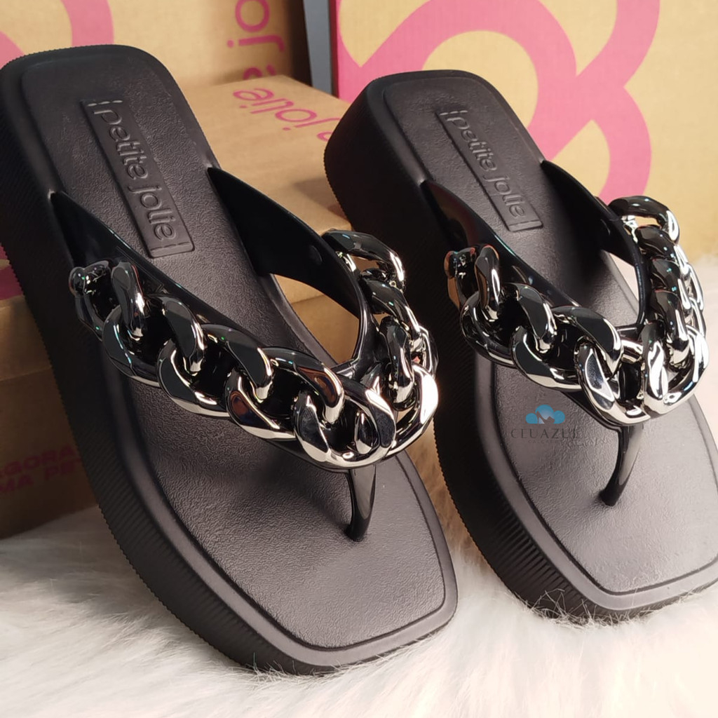 Tamanco Feminino Petite Jolie Moderno Tira Corrente Lançamento Estilo Fashion em Oferta na Shopee