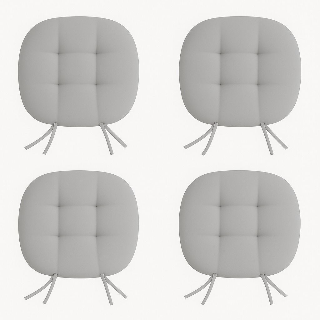 Kit de Assentos De Cadeira Futon 40x40 - Liso Redondo Oxford Macio e Confortável com Amarração