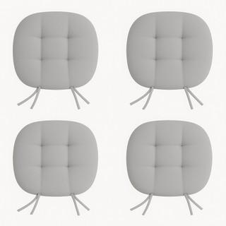 Kit de Assentos De Cadeira Futon 40x40 - Liso Redondo Oxford Macio e Confortável com Amarração