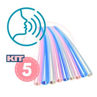 Kit 5 Tubo Ressonância Lax Vox Silicone Exercicio Vocal 35cm C/nf em Oferta na Shopee