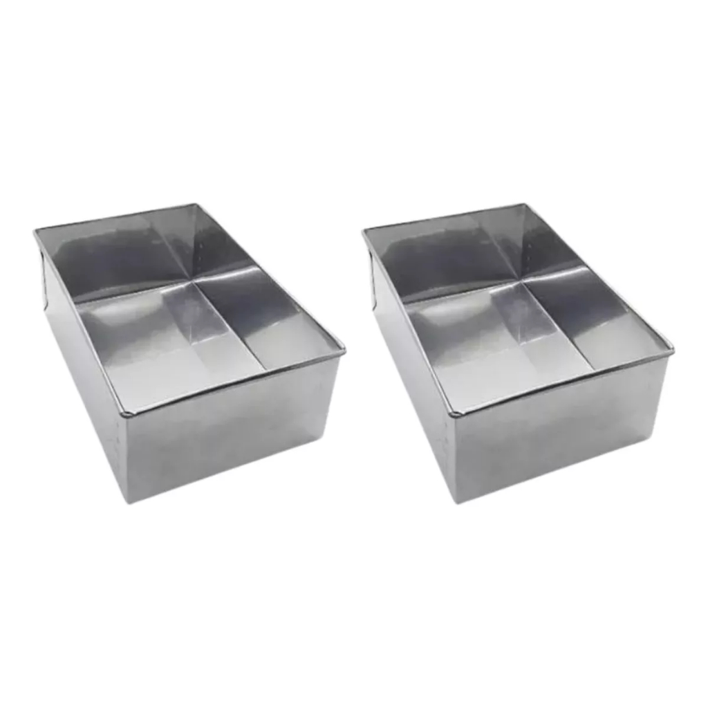 Formas Retangular 36x26x10cm de Fundo Fixo - 2 unidades em Oferta na Shopee