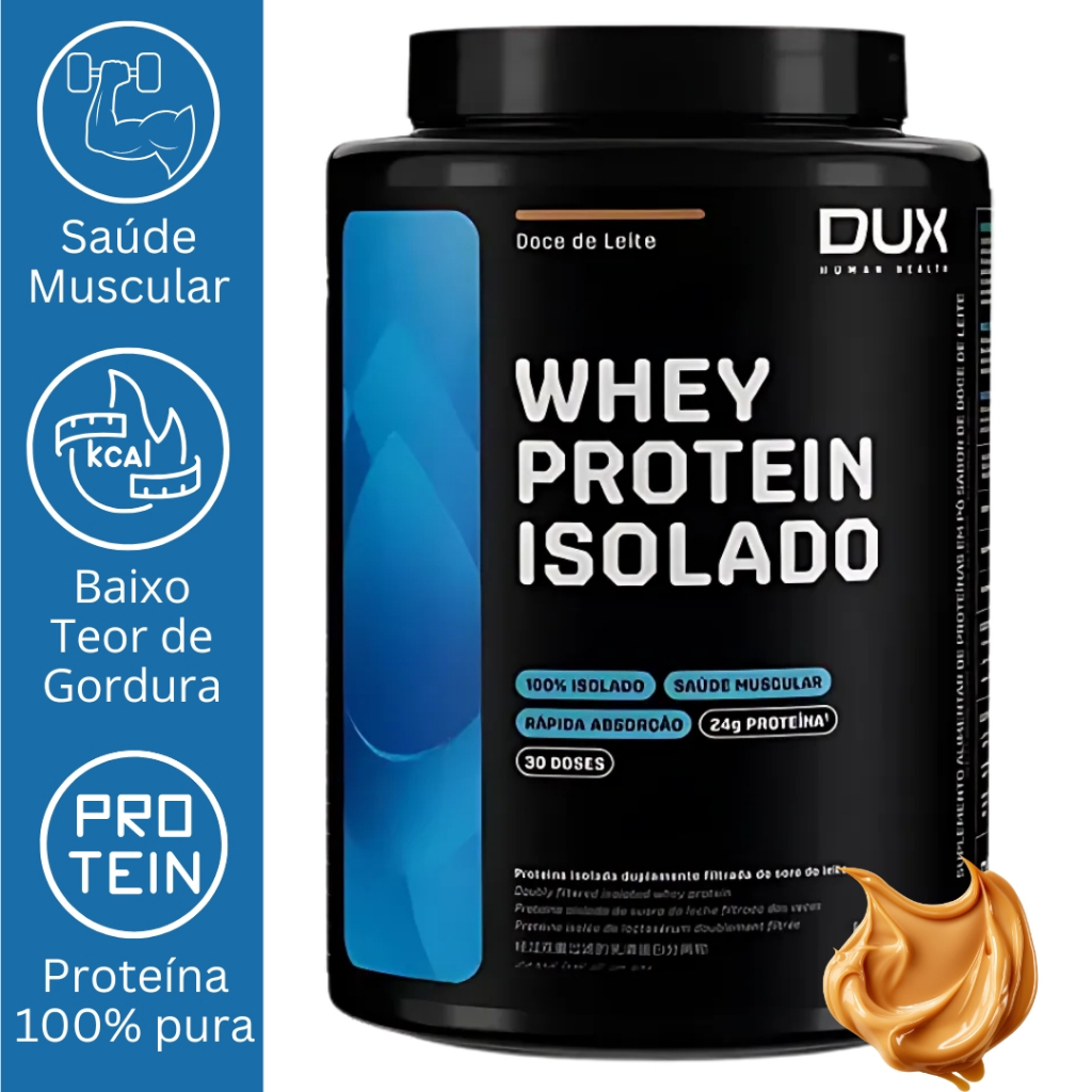 WHEY PROTEIN ISOLADO 100% POTE 900G - DUX HUMAN HEALTH