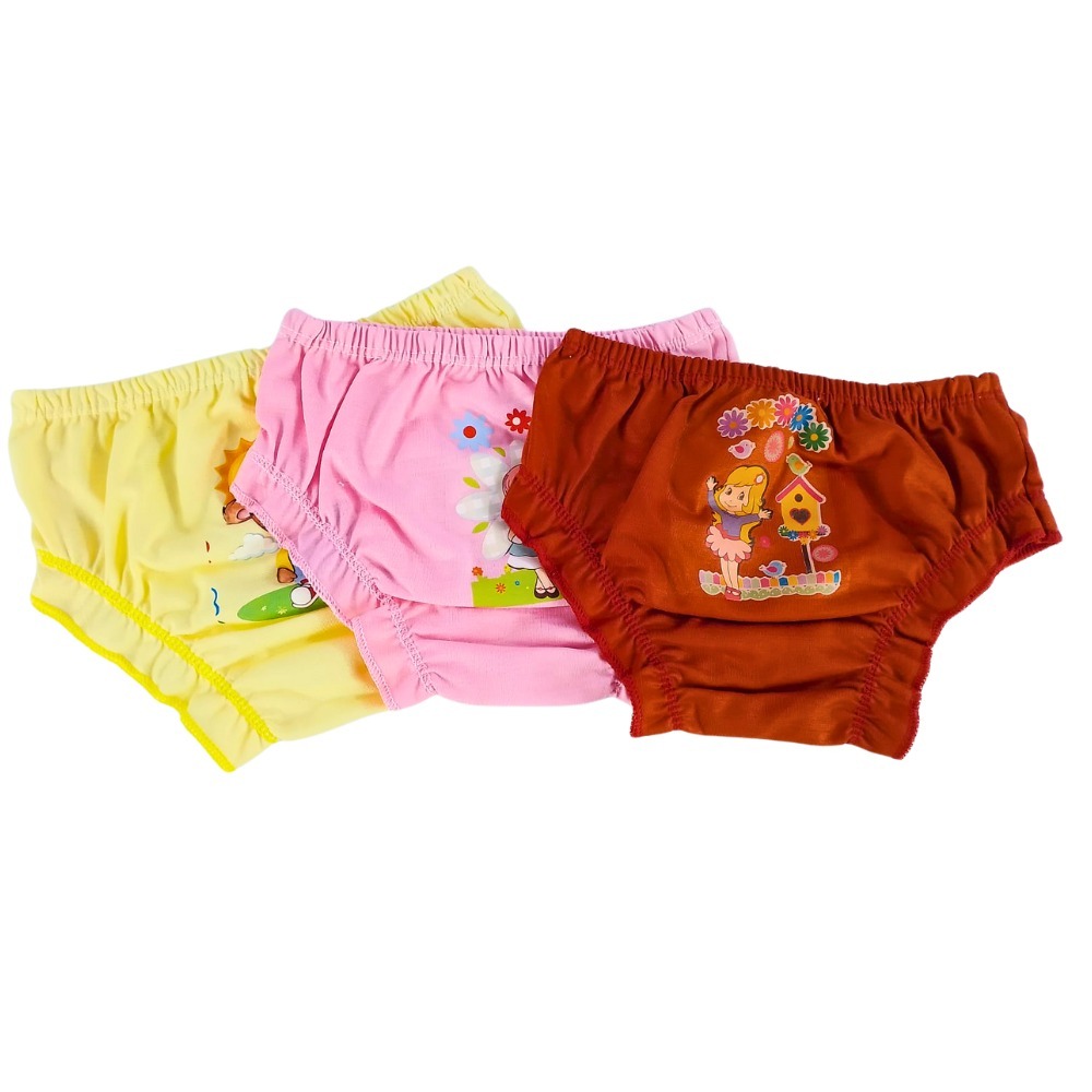 Kit 3 Calcinha Infantil Estampada Algodão Menina em Oferta na Shopee