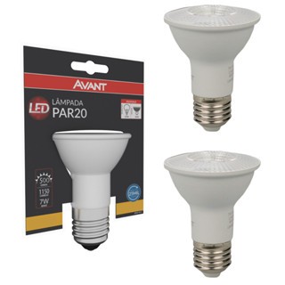 Kit 2 Lâmpada Led Par20 Decoração 7w IP 20 Econômica Bivolt E27 Avant