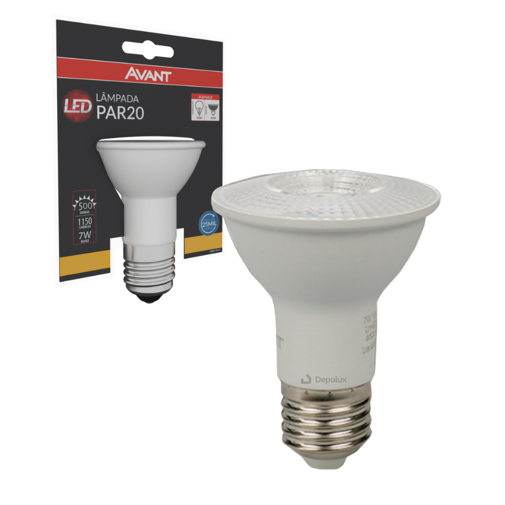 Lâmpada Led Par20 Decoração 7w IP 20 Econômica Bivolt E27 Avant
